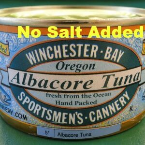 Albacore Tuna 7.5 OZ Can – Wild Troll Caught –   No Salt Added